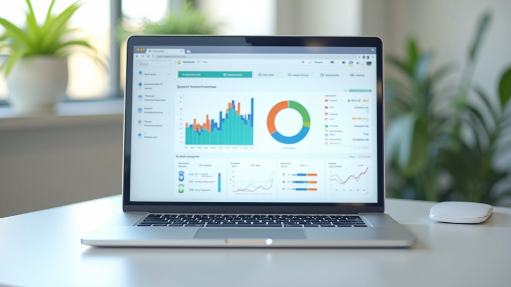 Laptop mit Finanz-Charts und Diagrammen