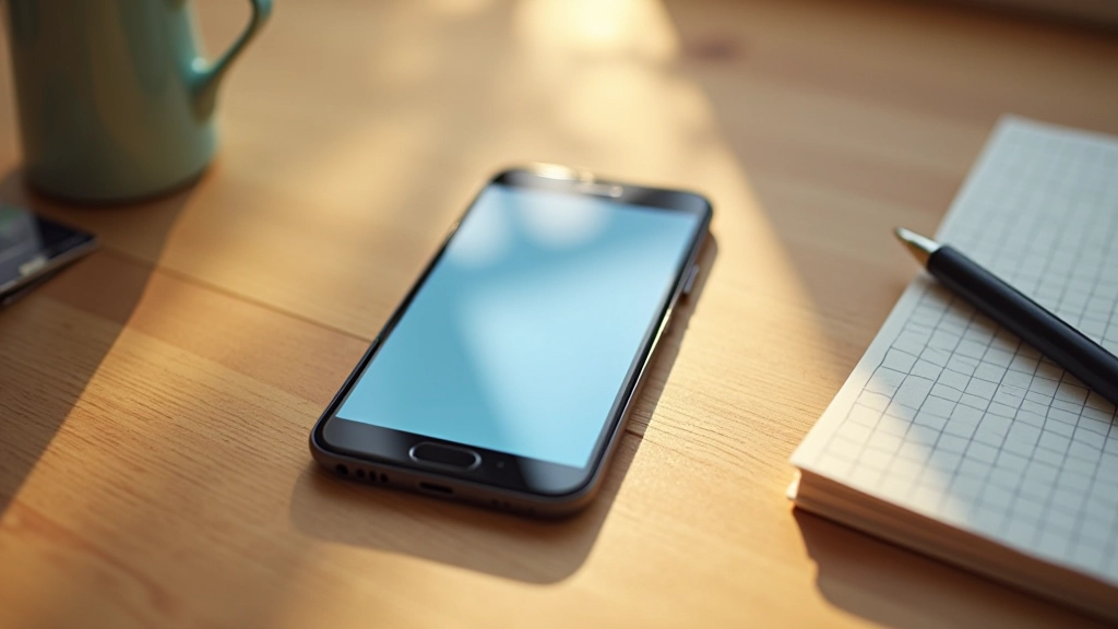 Smartphone mit moderner Banking-App zeigt Dashboard und Finanzübersicht