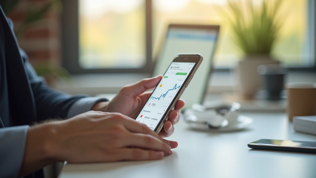 Smartphone zeigt Budget-Tracking-App mit kategorisierten Ausgaben auf dem Bildschirm