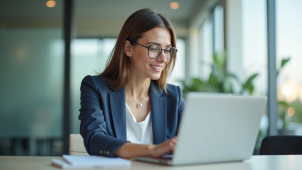 Frau arbeitet am Laptop mit Budget-Tracking-Daten und Finanzplanung auf dem Bildschirm